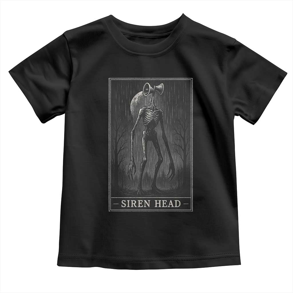 Siren Head Toddler T Shirt Tarot Card Horror American Cryptid TS10 Black Print Your Wear