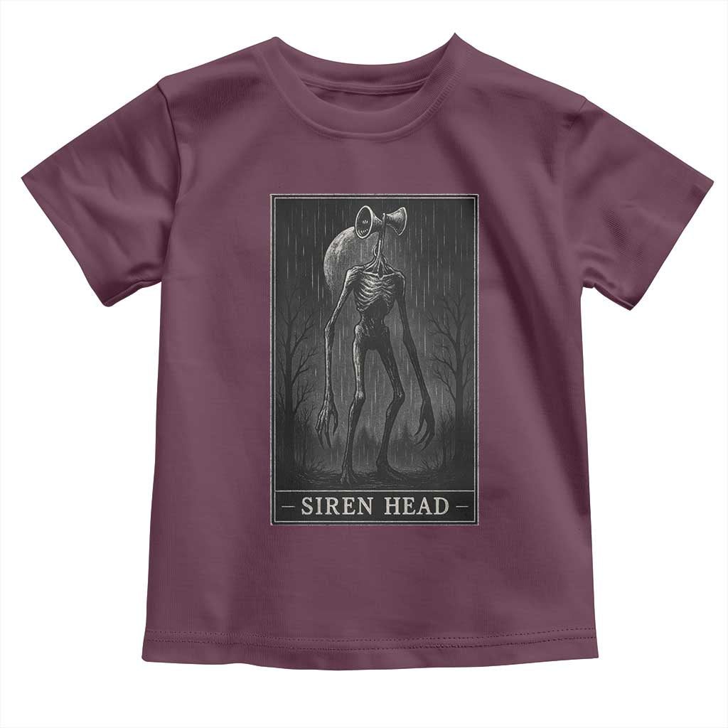 Siren Head Toddler T Shirt Tarot Card Horror American Cryptid TS10 Maroon Print Your Wear