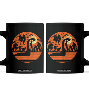 Cryptid Monsters Coffee Mug Bigfoot Loch Ness Monster Mothman Aliens Weirdcore Folk Horror TS10 Black Print Your Wear