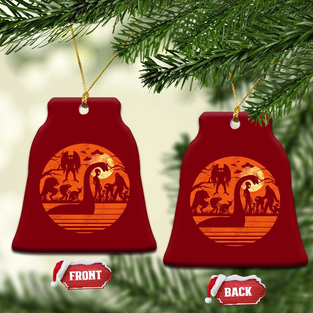 Cryptid Monsters Ceramic Ornament Bigfoot Loch Ness Monster Mothman Aliens Weirdcore Folk Horror TS10 Print Your Wear