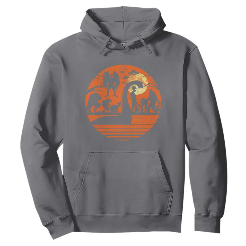 Cryptid Monsters Hoodie Bigfoot Loch Ness Monster Mothman Aliens Weirdcore Folk Horror TS10 Charcoal Print Your Wear