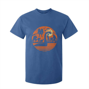 Cryptid Monsters T Shirt For Kid Bigfoot Loch Ness Monster Mothman Aliens Weirdcore Folk Horror TS10 Royal Blue Print Your Wear