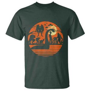 Cryptid Monsters T Shirt Bigfoot Loch Ness Monster Mothman Aliens Weirdcore Folk Horror TS10 Dark Forest Green Print Your Wear