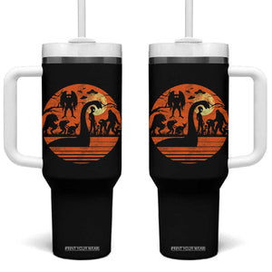 Cryptid Monsters Tumbler With Handle Bigfoot Loch Ness Monster Mothman Aliens Weirdcore Folk Horror TS10 One Size: 40 oz Black Print Your Wear