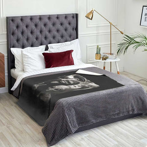 Bigfoot Alien Loch Ness Monster Throw Blanket Funny Cryptid UFO Selfie Sasquatch Rock On TS10 Print Your Wear