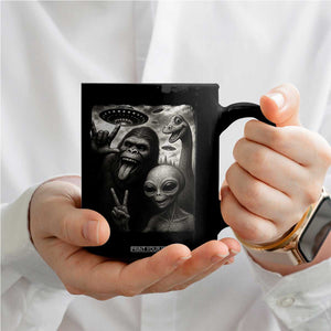 Bigfoot Alien Loch Ness Monster Coffee Mug Funny Cryptid UFO Selfie Sasquatch Rock On TS10 Print Your Wear