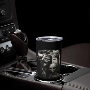 Bigfoot Alien Loch Ness Monster Tumbler Cup Funny Cryptid UFO Selfie Sasquatch Rock On TS10 Print Your Wear