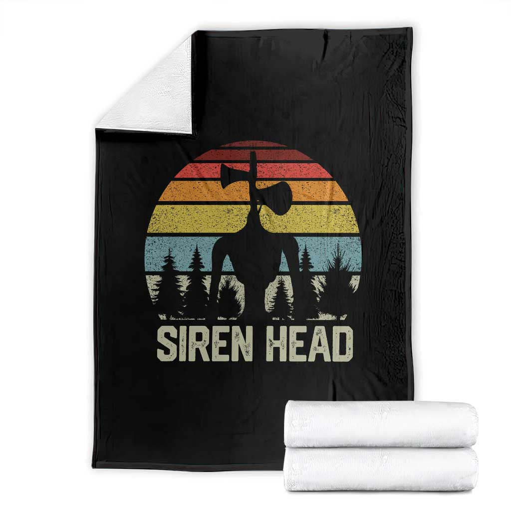Siren Head Throw Blanket Retro American Cryptid TS10 Black Print Your Wear