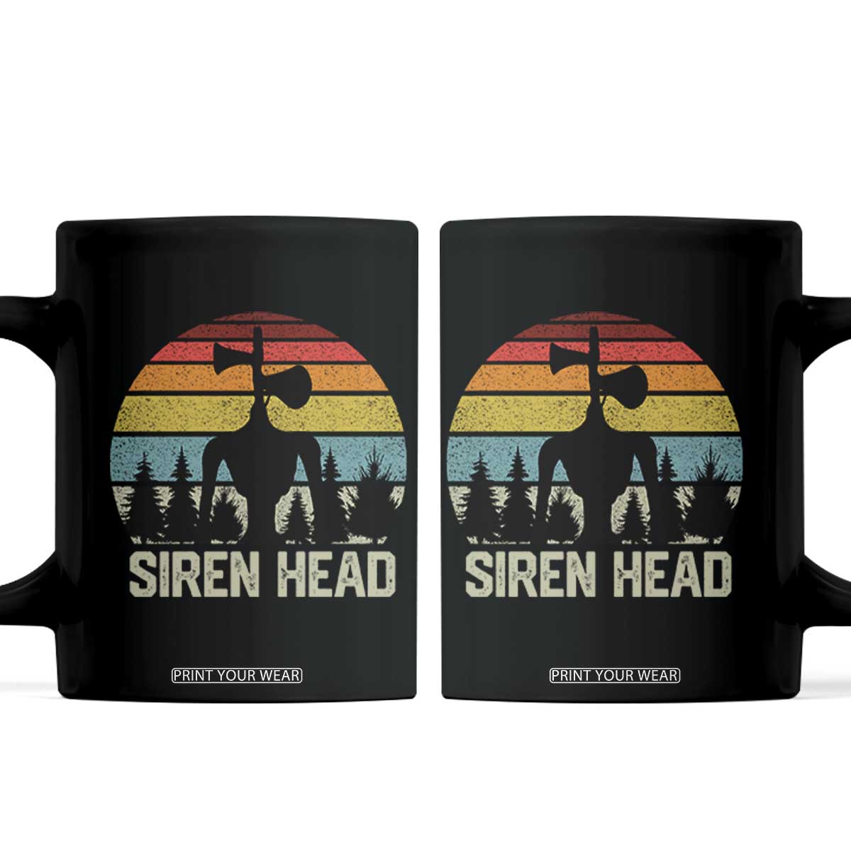 Siren Head Coffee Mug Retro American Cryptid TS10 Black Print Your Wear