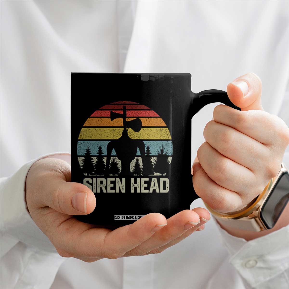 Siren Head Coffee Mug Retro American Cryptid TS10 Print Your Wear