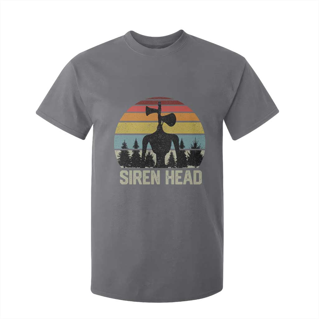 Siren Head T Shirt For Kid Retro American Cryptid TS10 Charcoal Print Your Wear