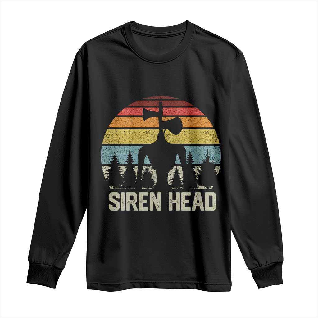 Siren Head Long Sleeve Shirt Retro American Cryptid TS10 Black Print Your Wear