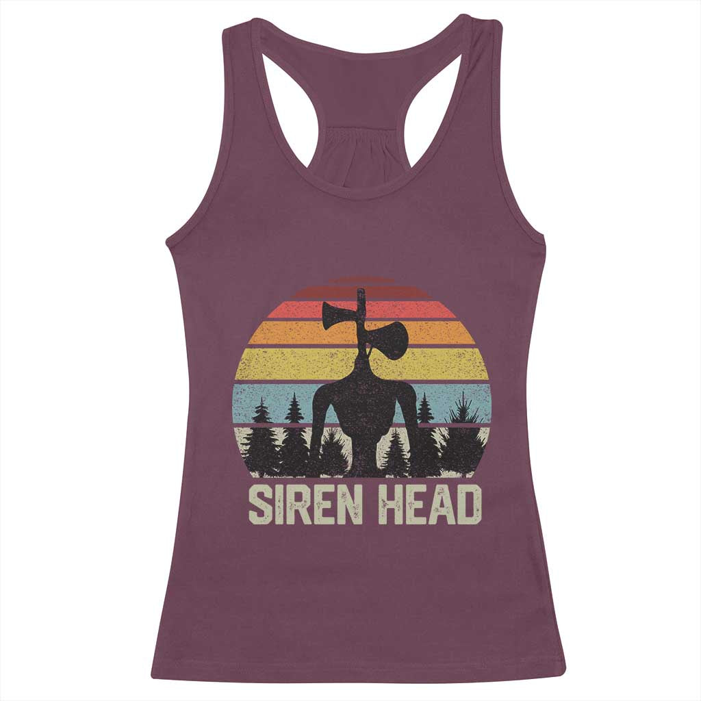 Siren Head Racerback Tank Top Retro American Cryptid TS10 Maroon Print Your Wear