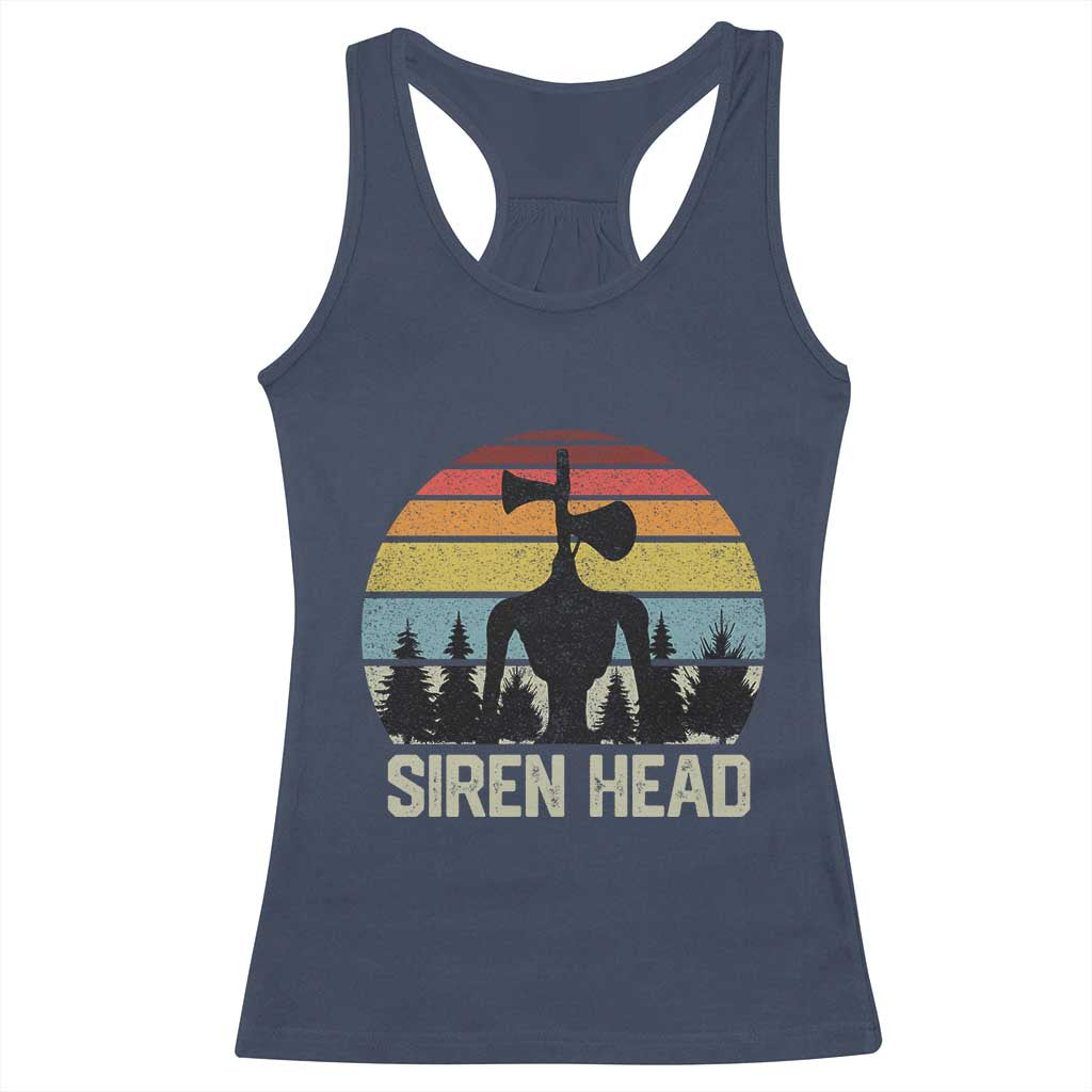 Siren Head Racerback Tank Top Retro American Cryptid TS10 Navy Print Your Wear