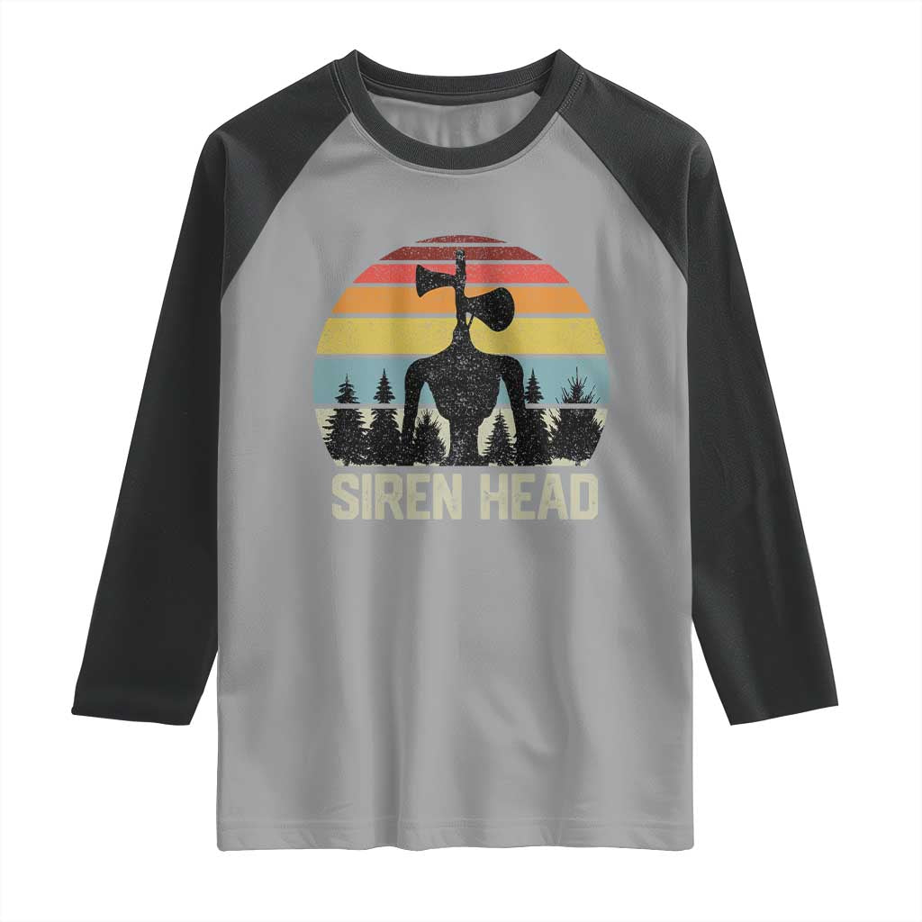 Siren Head Raglan Shirt Retro American Cryptid TS10 Sport Gray Black Print Your Wear