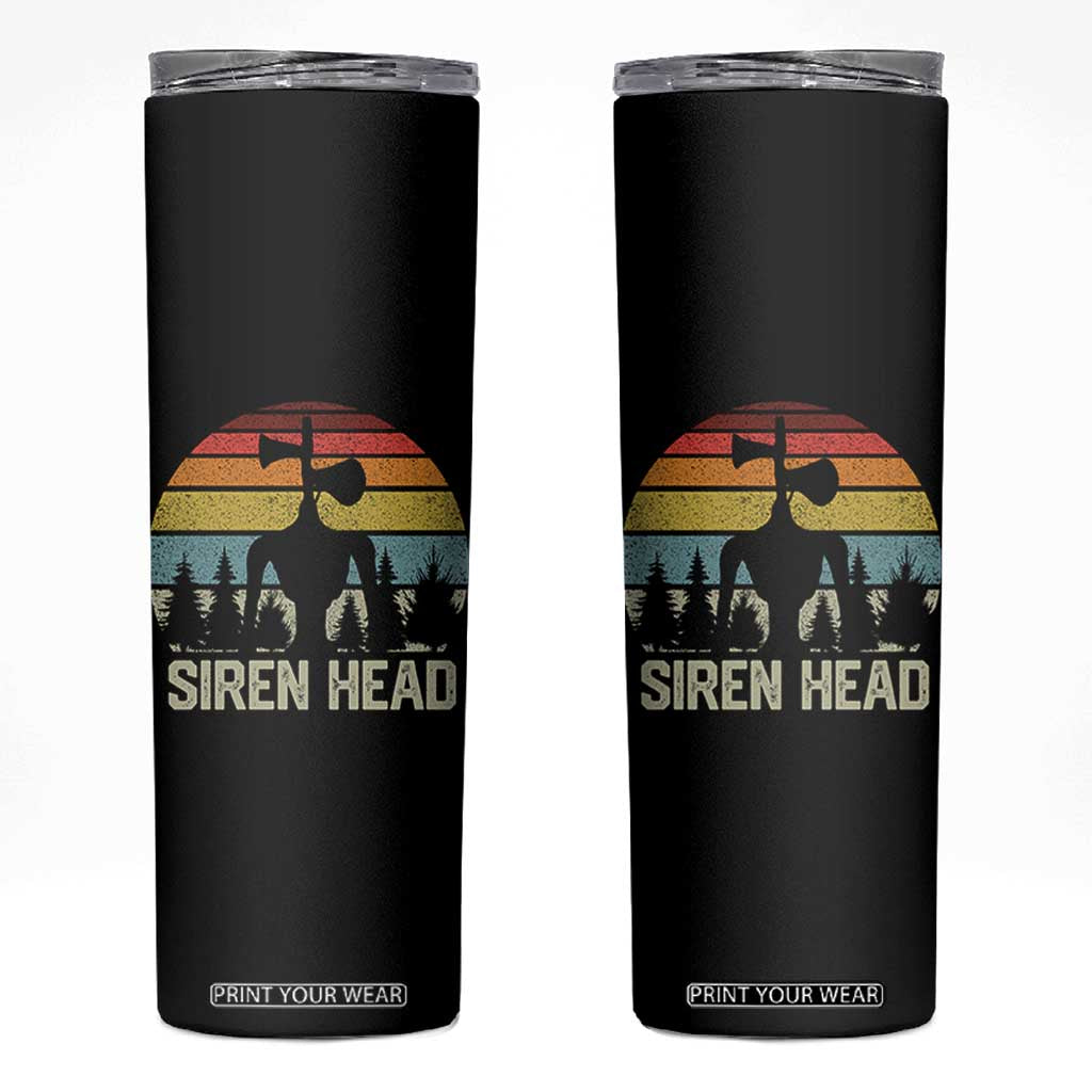 Siren Head Skinny Tumbler Retro American Cryptid TS10 Black Print Your Wear
