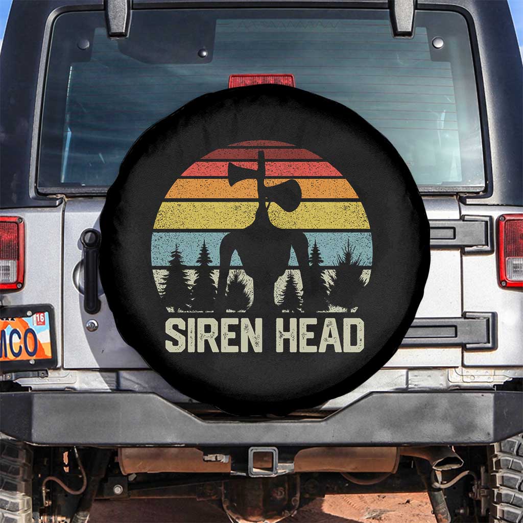 Siren Head Spare Tire Cover Retro American Cryptid TS10 No hole Black Print Your Wear