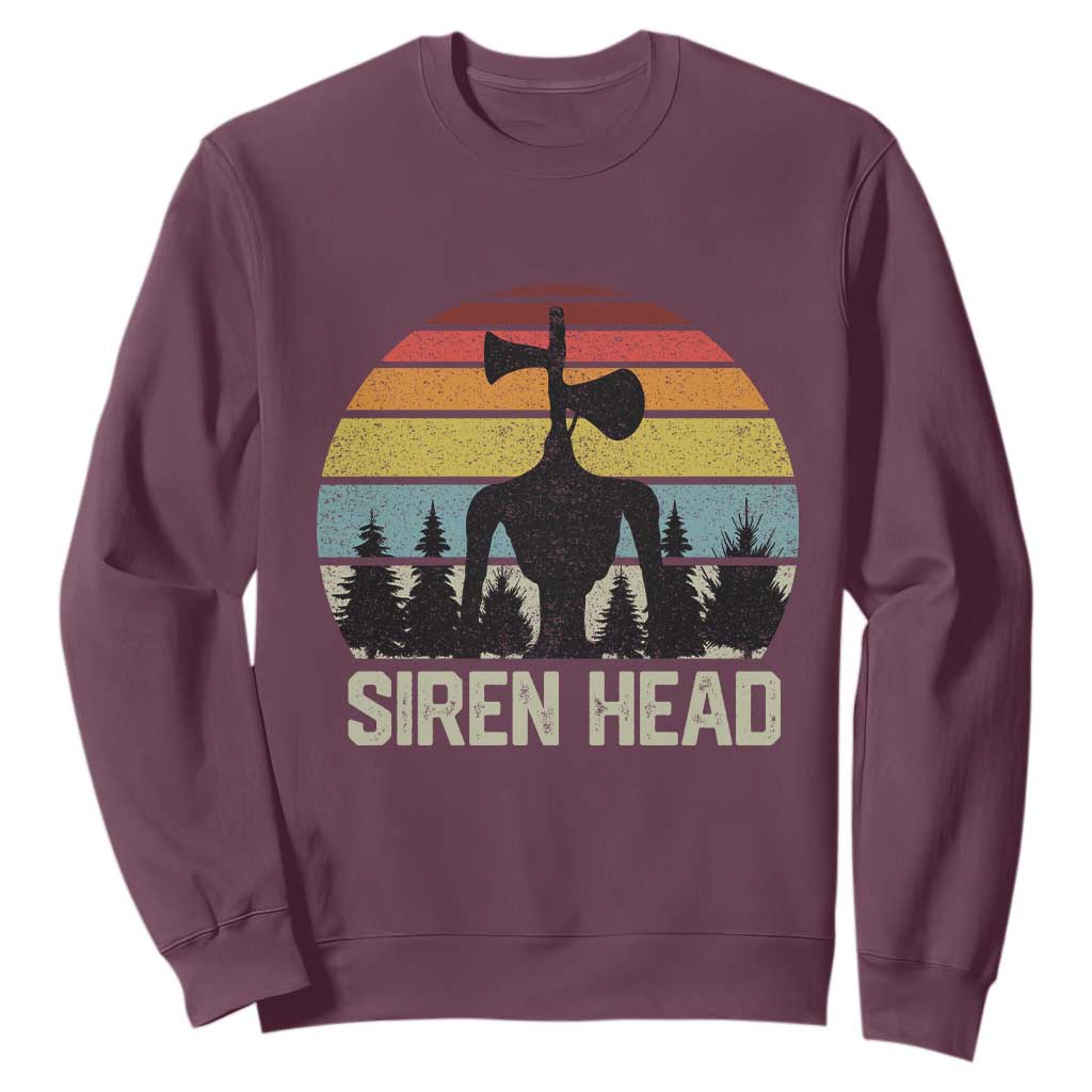 Siren Head Sweatshirt Retro American Cryptid TS10 Maroon Print Your Wear