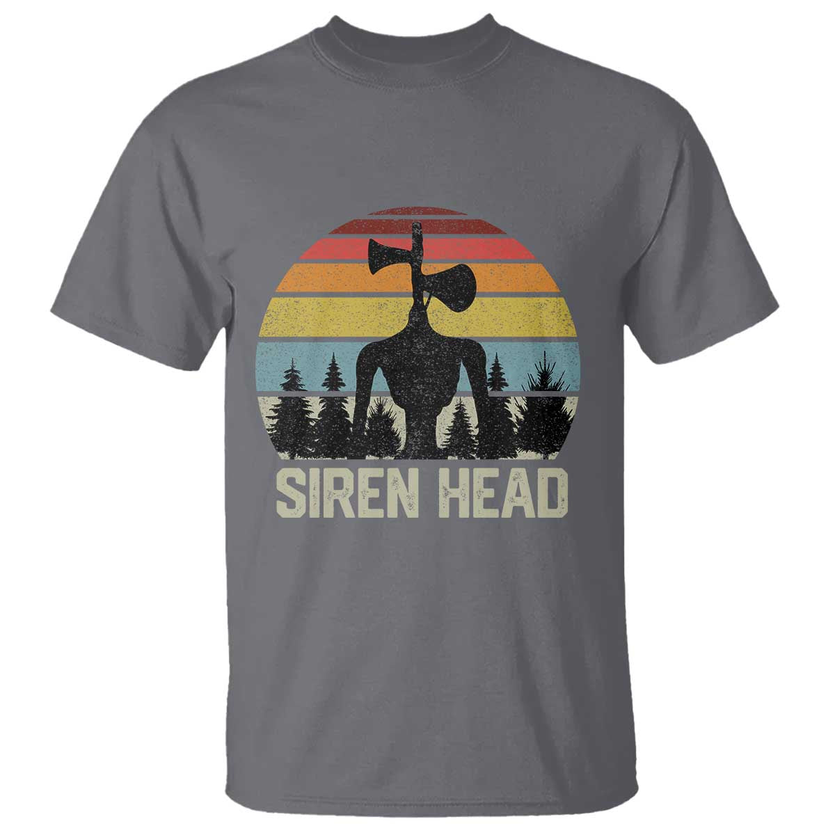 Siren Head T Shirt Retro American Cryptid TS10 Charcoal Print Your Wear