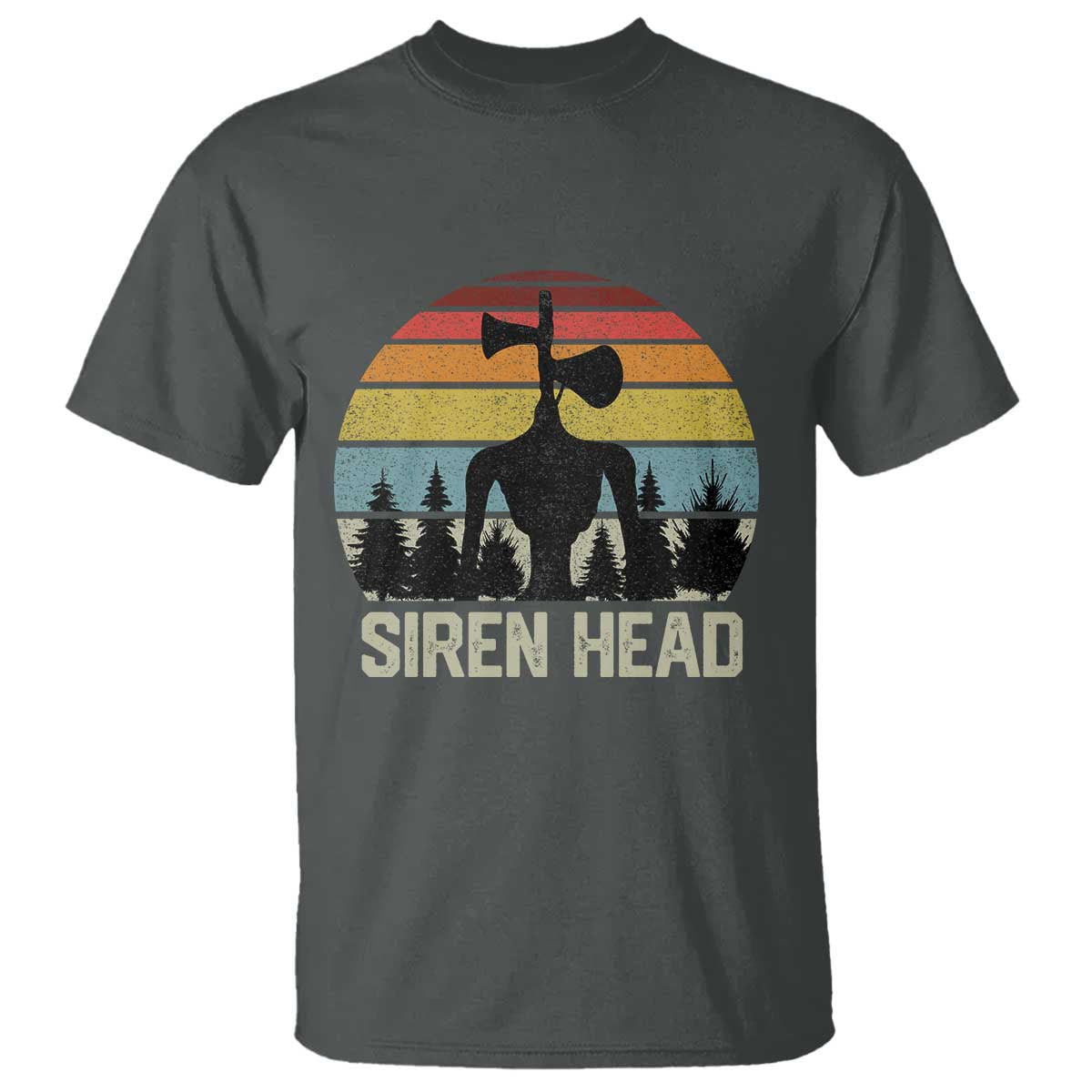 Siren Head T Shirt Retro American Cryptid TS10 Dark Heather Print Your Wear