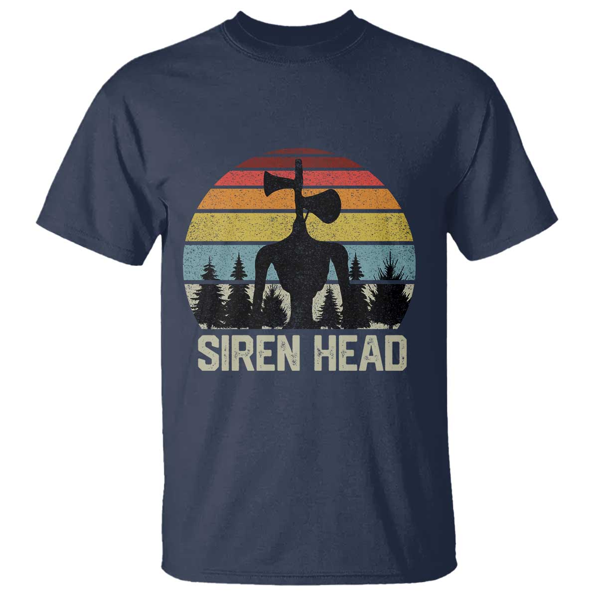 Siren Head T Shirt Retro American Cryptid TS10 Navy Print Your Wear