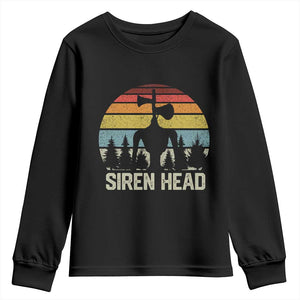 Siren Head Youth Sweatshirt Retro American Cryptid TS10 Black Print Your Wear