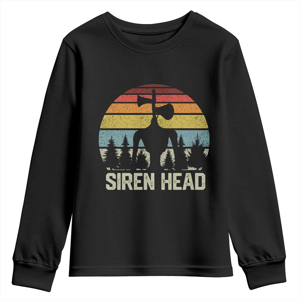 Siren Head Youth Sweatshirt Retro American Cryptid TS10 Black Print Your Wear