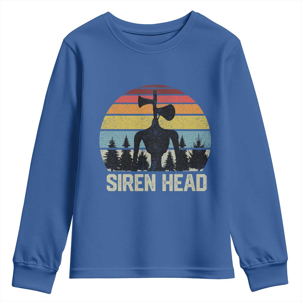 Siren Head Youth Sweatshirt Retro American Cryptid TS10 Royal Blue Print Your Wear