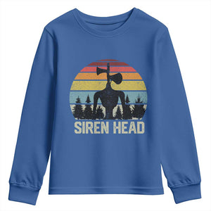 Siren Head Youth Sweatshirt Retro American Cryptid TS10 Royal Blue Print Your Wear