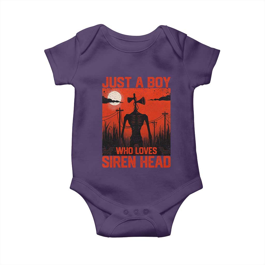 Siren Head Baby Onesie American Cryptid Lovers Boy TS10 Purple Print Your Wear