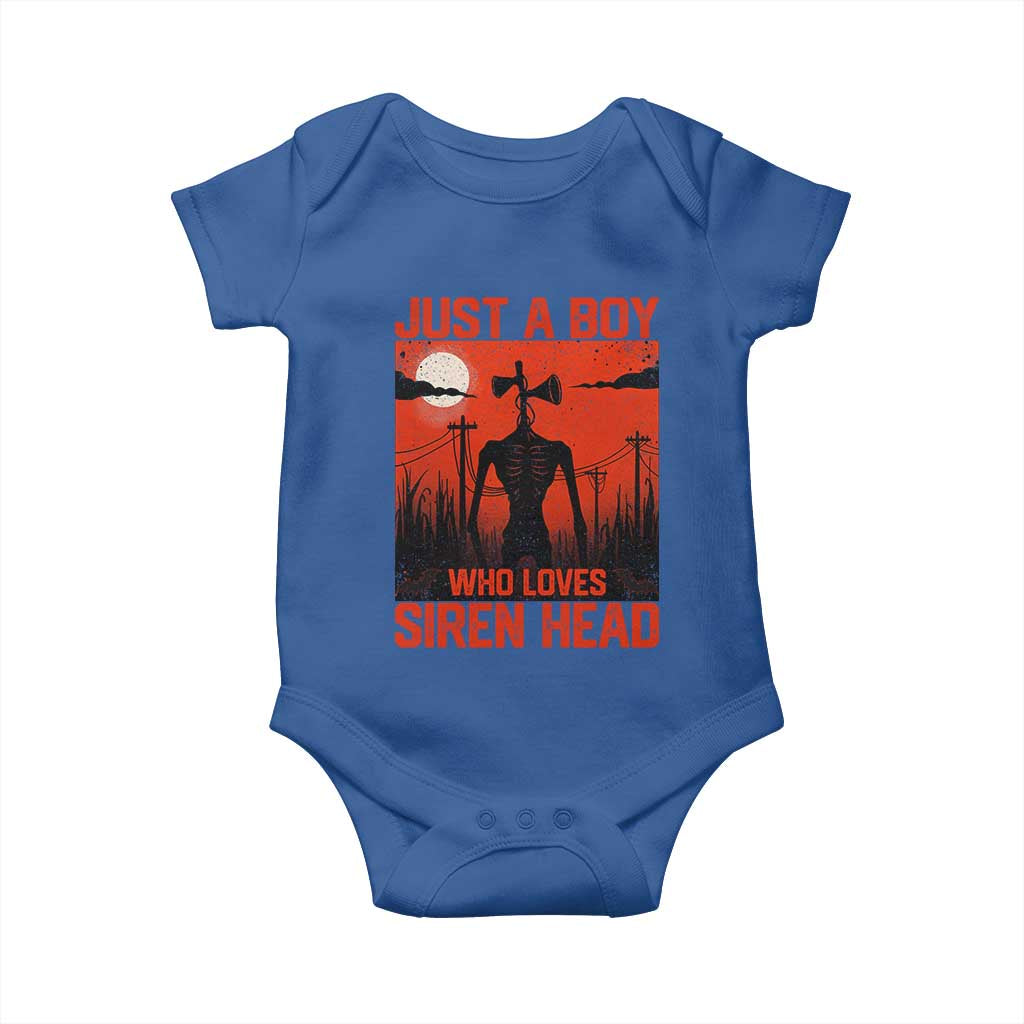 Siren Head Baby Onesie American Cryptid Lovers Boy TS10 Royal Blue Print Your Wear