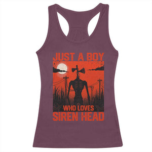 Siren Head Racerback Tank Top American Cryptid Lovers Boy TS10 Maroon Print Your Wear