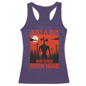 Siren Head Racerback Tank Top American Cryptid Lovers Boy TS10 Purple Print Your Wear