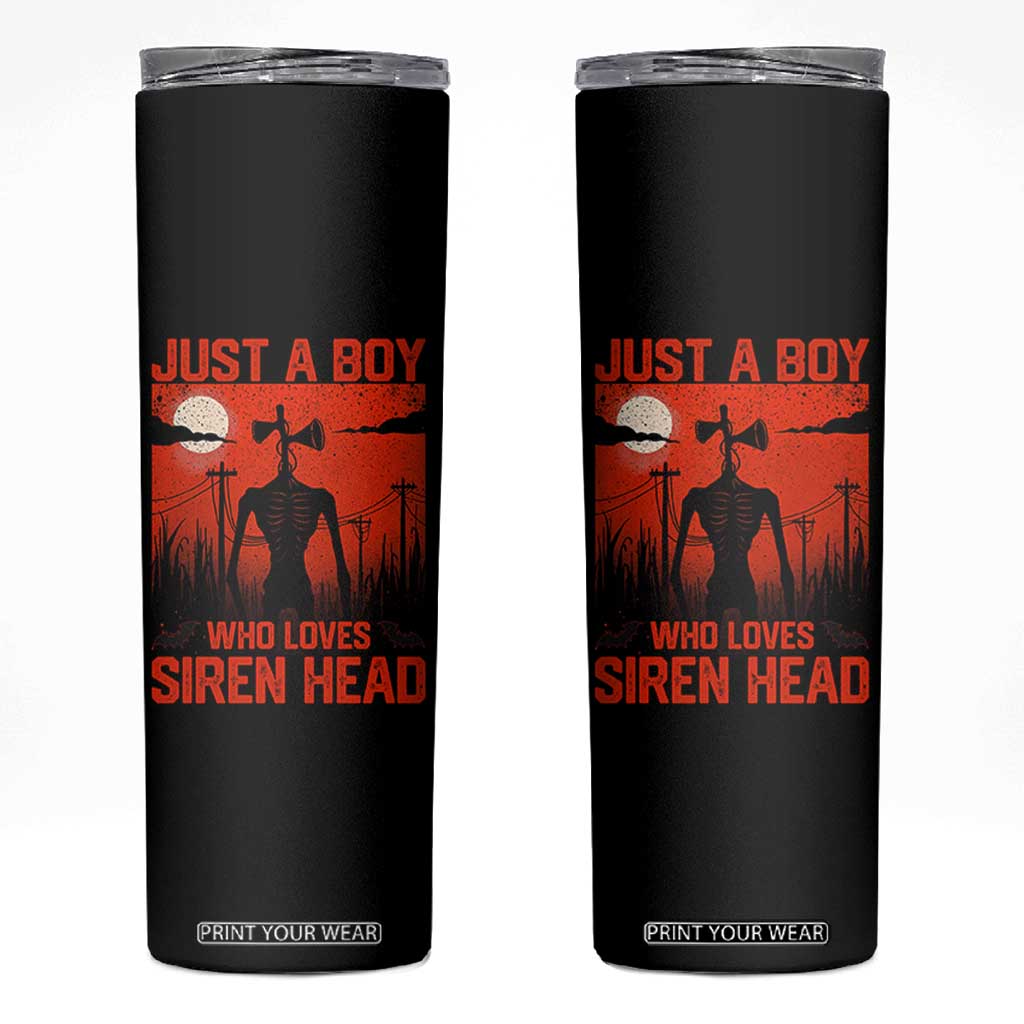 Siren Head Skinny Tumbler American Cryptid Lovers Boy TS10 Black Print Your Wear