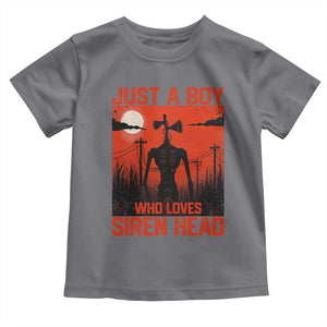 Siren Head Toddler T Shirt - American Cryptid Lovers Boy Kids Horror Tee TS10 Charcoal Print Your Wear