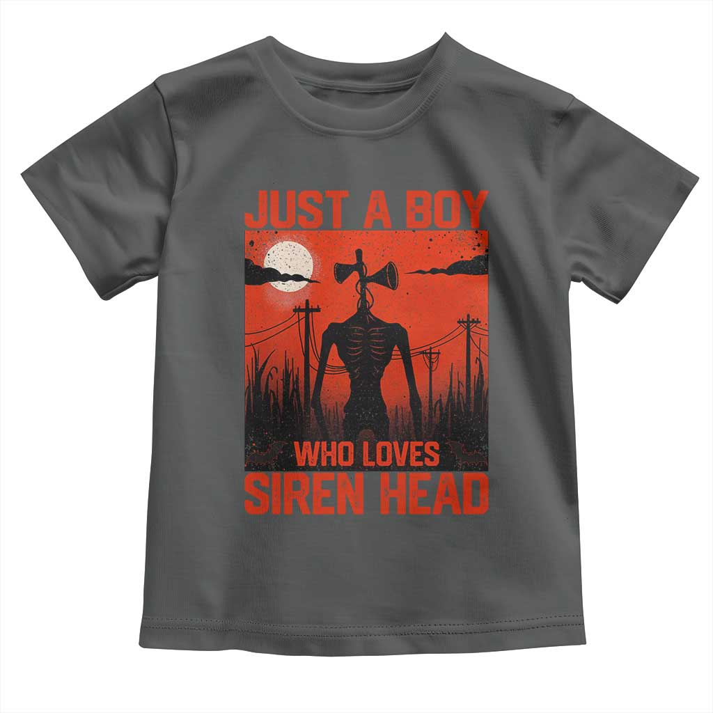 Siren Head Toddler T Shirt - American Cryptid Lovers Boy Kids Horror Tee TS10 Dark Heather Print Your Wear
