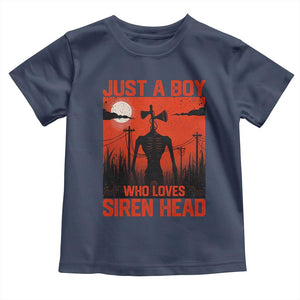 Siren Head Toddler T Shirt - American Cryptid Lovers Boy Kids Horror Tee TS10 Navy Print Your Wear