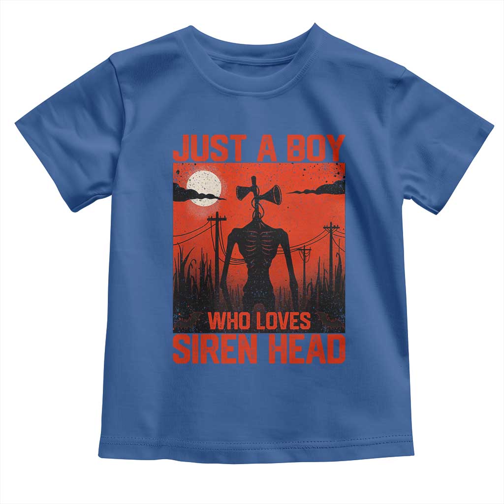 Siren Head Toddler T Shirt - American Cryptid Lovers Boy Kids Horror Tee TS10 Royal Blue Print Your Wear