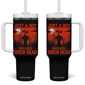 Siren Head Tumbler With Handle American Cryptid Lovers Boy TS10 One Size: 40 oz Black Print Your Wear