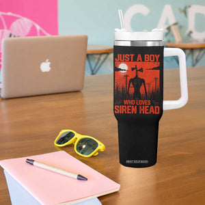 Siren Head Tumbler With Handle American Cryptid Lovers Boy TS10 Print Your Wear