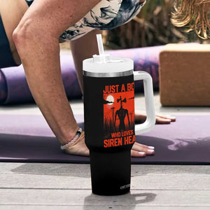 Siren Head Tumbler With Handle American Cryptid Lovers Boy TS10 Print Your Wear