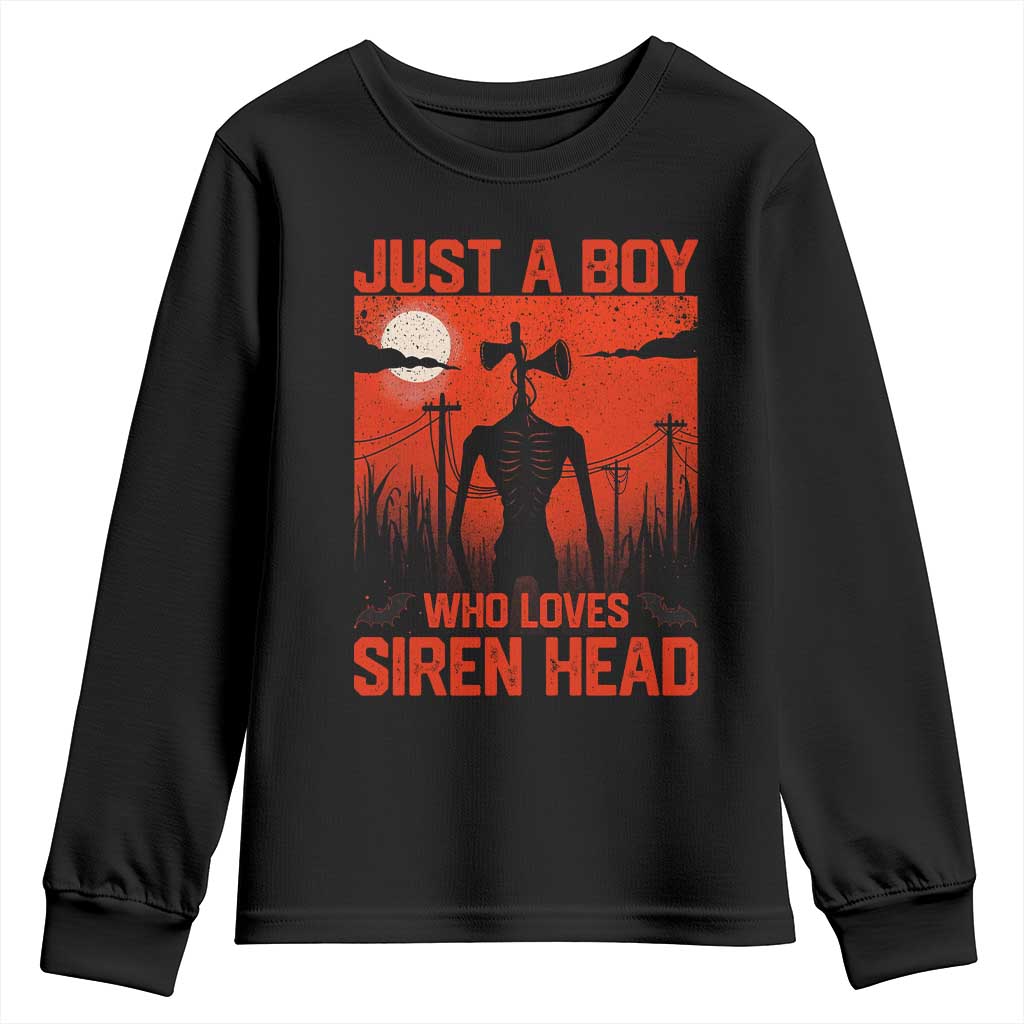 Siren Head Youth Sweatshirt American Cryptid Lovers Boy TS10 Black Print Your Wear