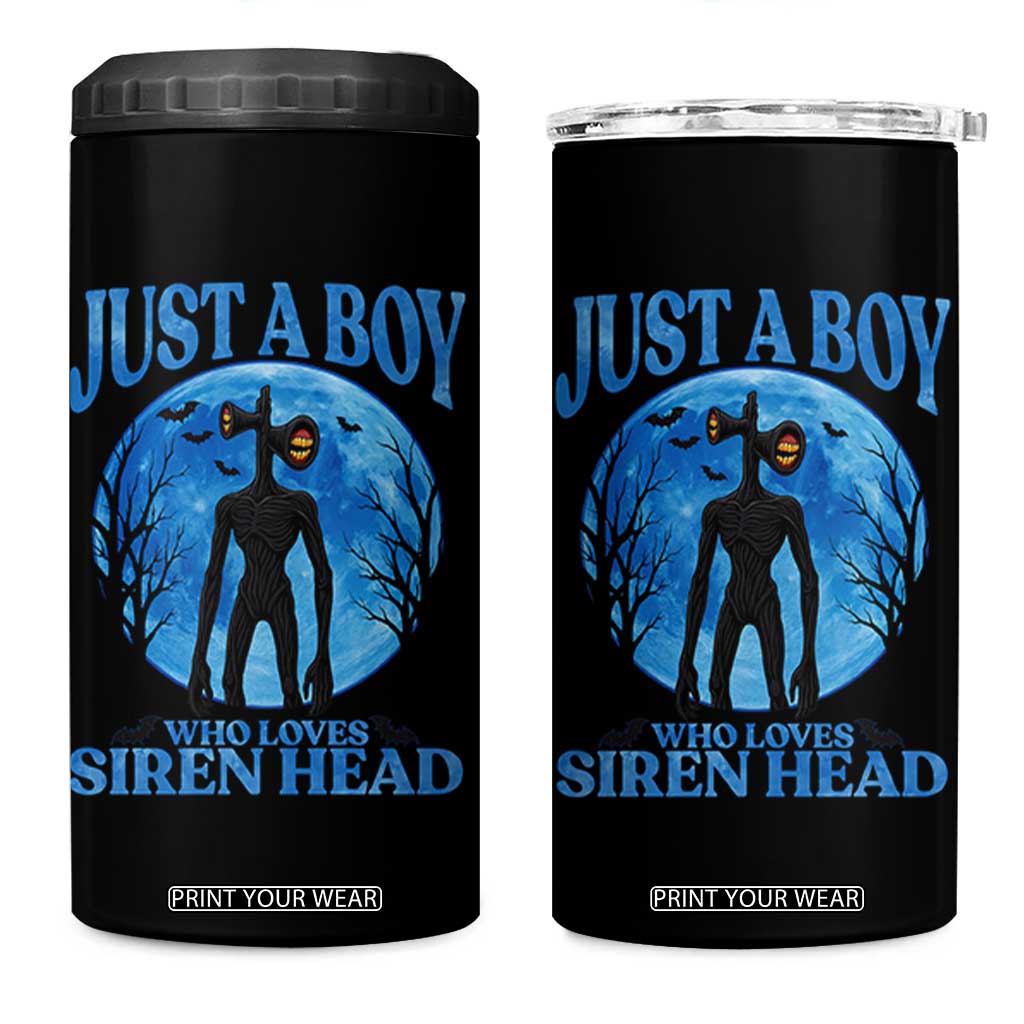 Siren Head 4 in 1 Can Cooler Tumbler Supernatural American Cryptid Boys TS10 One Size: 16 oz Black Print Your Wear