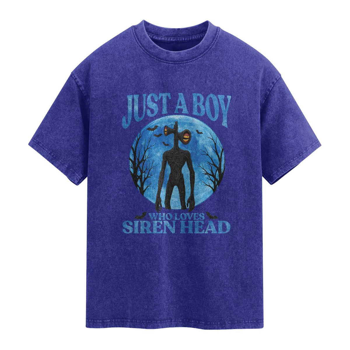 Siren Head Washed Cotton T-Shirt Supernatural American Cryptid Boys