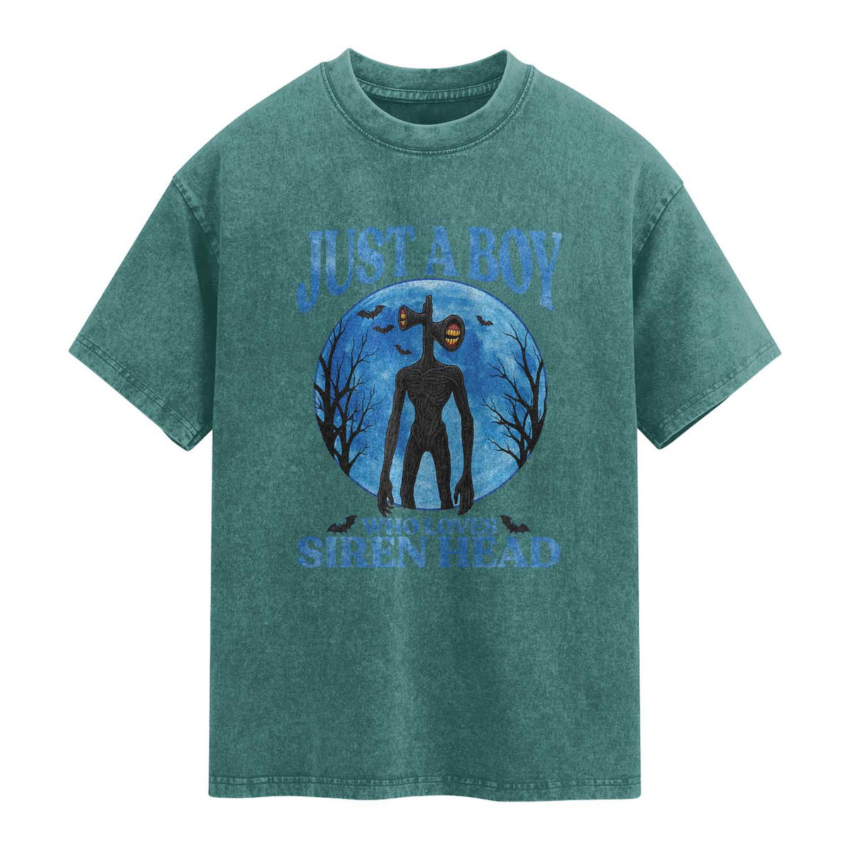 Siren Head Washed Cotton T-Shirt Supernatural American Cryptid Boys