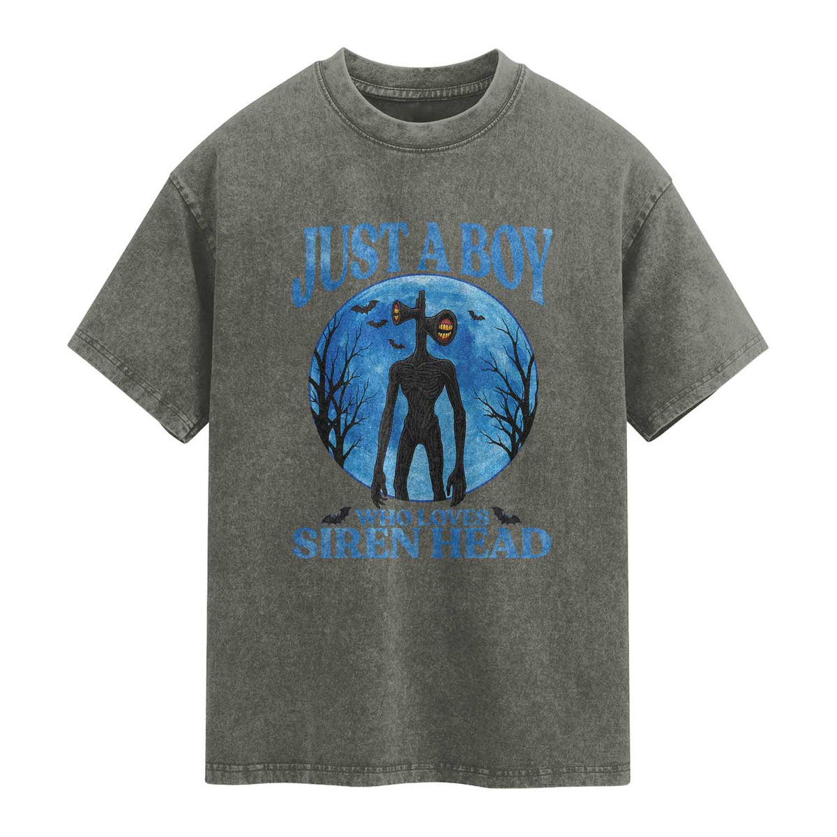 Siren Head Washed Cotton T-Shirt Supernatural American Cryptid Boys