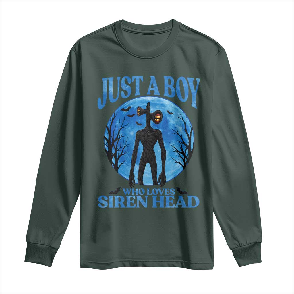 Siren Head Long Sleeve Shirt Supernatural American Cryptid Boys TS10 Dark Forest Green Print Your Wear