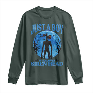 Siren Head Long Sleeve Shirt Supernatural American Cryptid Boys TS10 Dark Forest Green Print Your Wear