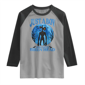Siren Head Raglan Shirt Supernatural American Cryptid Boys TS10 Sport Gray Black Print Your Wear