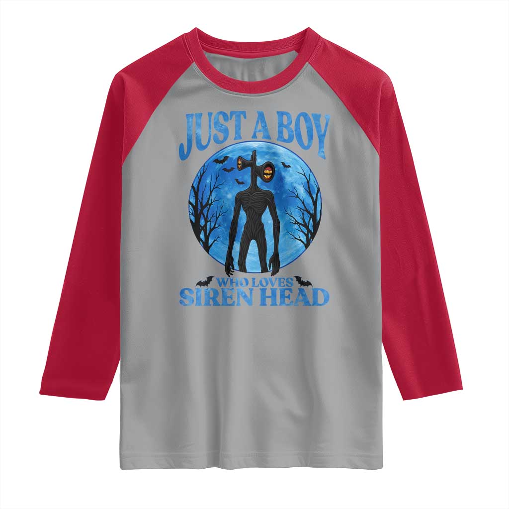 Siren Head Raglan Shirt Supernatural American Cryptid Boys TS10 Sport Gray Red Print Your Wear